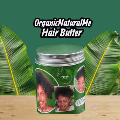OrganicNaturalMe High Porosity Hair Butter jar with natural ingredients"